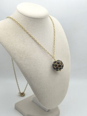 J. Crew Gold Tone Disco Ball Pendant Necklace
